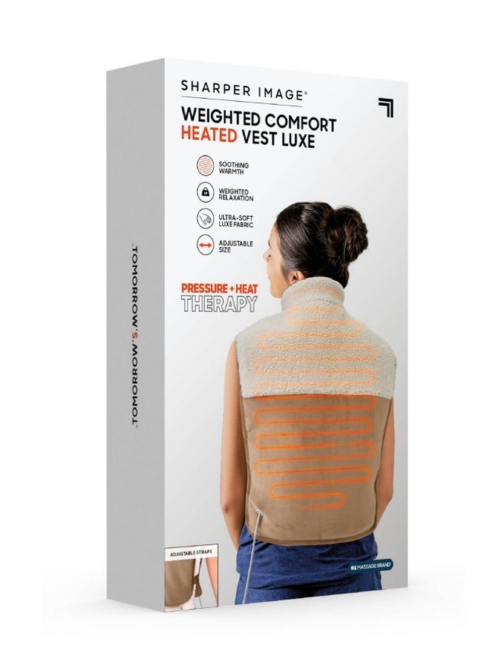 SHARPER IMAGE NWT Pain Relief Weighted Comfort Heated Vest Luxe